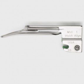 Hoja para laringoscopio recto miller  1 de fibra óptica