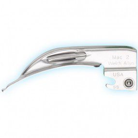 Hoja para laringoscopio curvo Macintosh 2 de fibra óptica