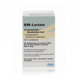 Tiras reactivas bm-lactato con 25 tiras