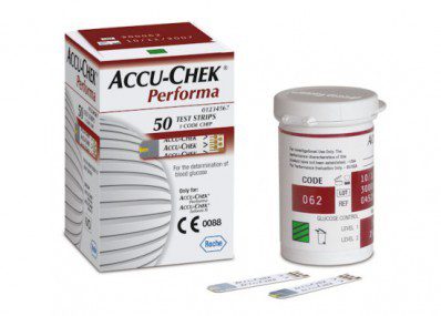 Tiras reactivas accu-check performa con 50 piezas