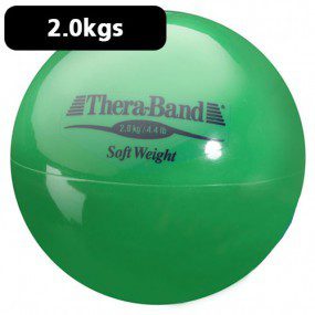 Pelota carga ligera 2.0 kg Theraband verde diámetro 11.5 cm