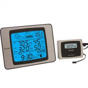 Termómetro con barómetro reloj y rh rango INT. -10+70 EXT - 40+70°C 20-99%