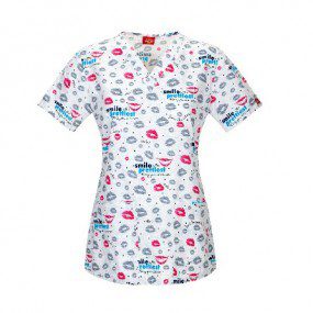 Filipina cuello "v" con impresión