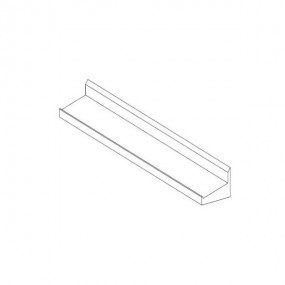 Repisa contra muro de 180 cm de acero inoxidable