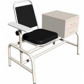 Mesa con silla para toma de muestras