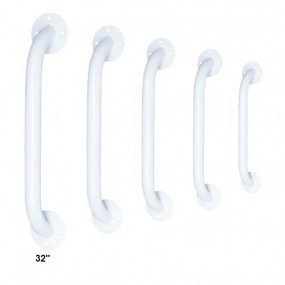 Barra para baño de 32" de acero esmaltado en color blanco