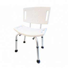 Banco de ducha con respaldo extendido