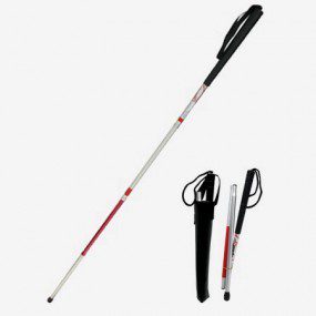 Bastón plegable para invidente con cinta