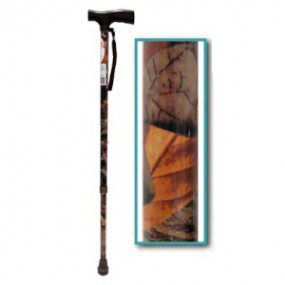 Bastón en "T" decorado de bosque