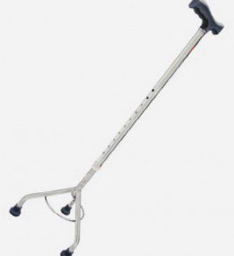 Bastón de tres apoyos color plata