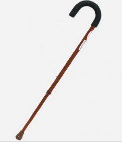 Bastón curvo color bronce