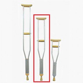 Muletas de aluminio mediana altura máxima 134cm