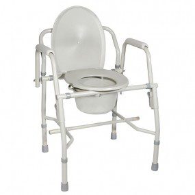 Silla cómodo de acero con descansabrazos abatibles