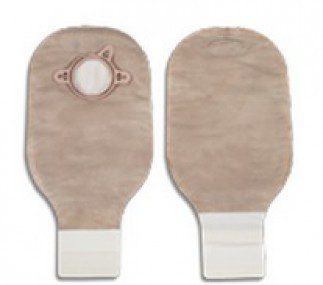 Bolsa drenable beige, con filtro integrado y aro de 44mm, con 10 piezas