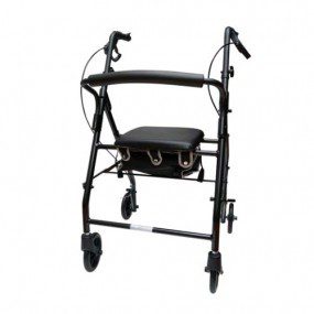 Andadera Rollator de aluminio AJ-N1025BK color negro
