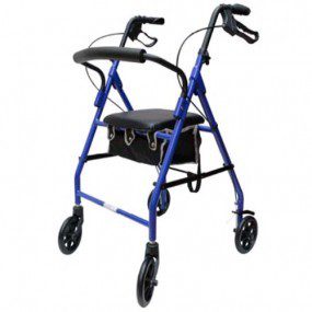 Andadera Rollator de aluminio AJ-N1025BL color azul