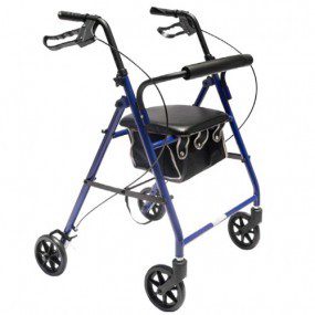 Andadera Rollator de acero AJ-2025BL color azul