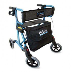 Andadera Rollator Diamond azul con bolsa 740B