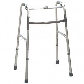 Andadera de aluminio de un botón para adulto