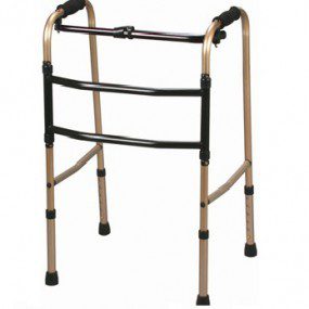 Andadera caminadora recíproca de aluminio inodizado (color bronce)