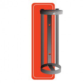 Soporte de pared cromado para cilindro