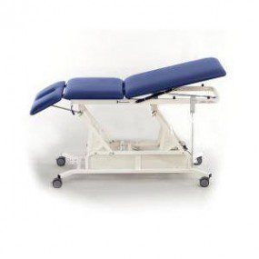 Mesa eléctrica para tratamiento 3 secciones color azul