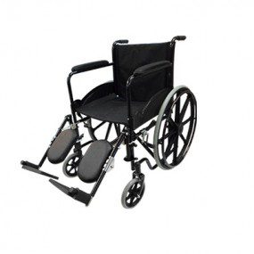 Silla de ruedas con descansapies y elevapiernas desmontables