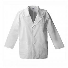 Bata larga blanca de laboratorio para hombres 31"