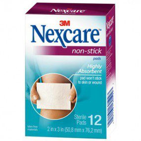 Gasa no adherente de 50.8 mm x 76.2 mm paquete con 25 piezas