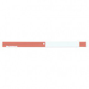 Brazalete de identificación térmico scanband adulto/pediátrico rojo de 3/4 con 500