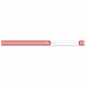 Brazalete de identificación térmico compuband con broche pediátrico rojo de 1 1/8 con 500