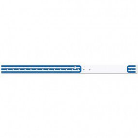Brazalete de identificación térmico compuband con broche pediátrico azul de 1 1/8 con 500