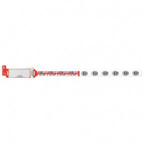 Brazalete de identificación secureline para sangre rojo con 150