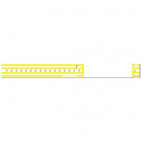 Brazalete de identificación térmico compuband con broche adulto amarillo de 1 1/8 con 500
