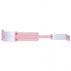 Brazalete de identificacion madre / hijo 3 piezas rosa escribible (con 100)