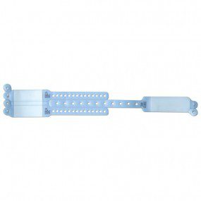 Brazalete de identificacion madre / hijo 3 piezas azul escribible (con 100)