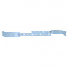 Brazalete de identificacion madre/hijo azul con tarjeta de id (con 150)