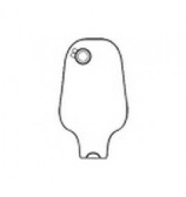 Bolsa drenable transparente con filtro, con presillas y aro de 44mm, con 10 piezas