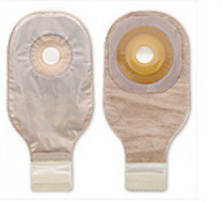 Bolsa drenable premier con barrera flextend, convexa, precortada 32mm transparente