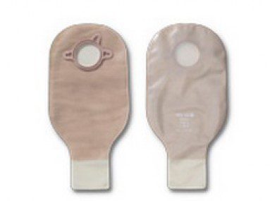 Bolsa drenable transparente, confort y con presillas, aro de 44mm, con 10 piezas