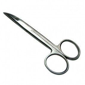 Aguda tijera quirúrgica curva 14 cm Premium