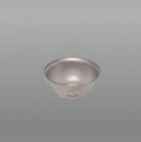 Taza para yodo 0.40 Lts de acero inoxidable