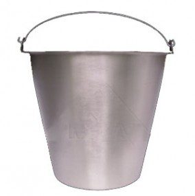 Cubeta para hospital de 25 lts. de acero inoxidable