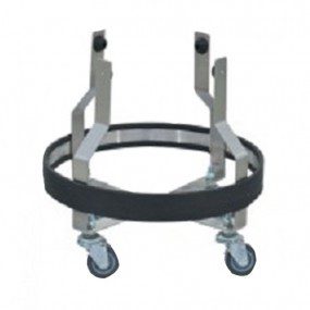 Portacubeta de patada de acero inoxidable sin cubeta