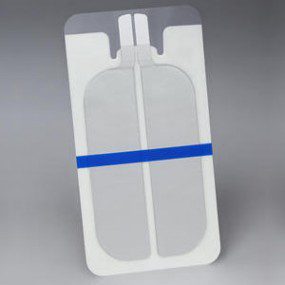 Placas electroquirurgicas con sistema de seguridad bilobulada