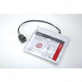Electrodos de desfibrilación/marcapasos/ECG Quik-combo adulto con sistema de preconexión REDI-PAK