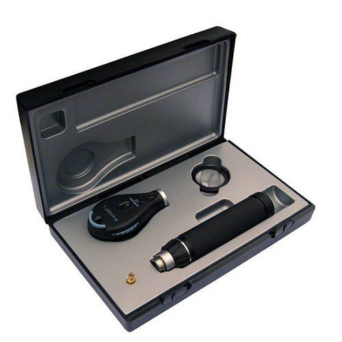 Oftalmoscopio mango tipo C pilas desechables, cabezal L1 luz Xenon 3.5