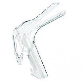 Espejo vaginal desechable chico con adaptador para iluminador