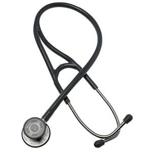 Estetoscopio cardiophon negro, acero inoxidable, en caja expositora de cartón