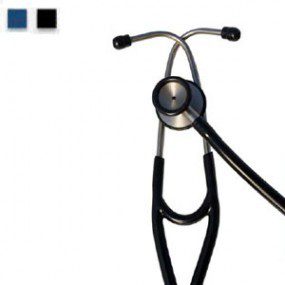 Estetoscopio Medstar de acero inoxidable para cardiología color azul y negro
